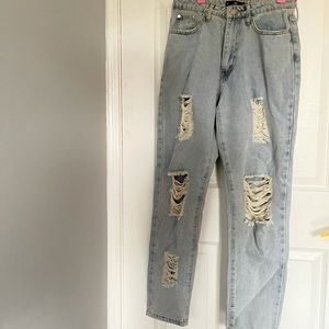 Misguided high rise mom jeans